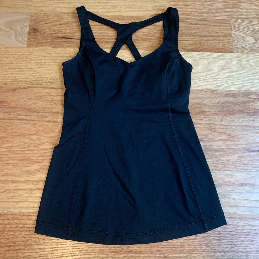 Lululemon Black Built in Bra Strappy Back Tank